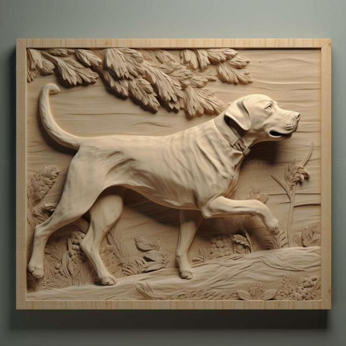 Природа и животные (Собака - лунь 4, NATURE_3224) 3D модель для ЧПУ станка